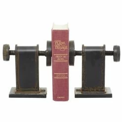 Outlet 🎁 Grayson Lane 2-Piece 8-in x 4-in Black Contemporary Bookend 🥰