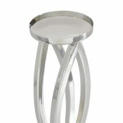 Best deal 😍 Grayson Lane 1-Candle Silver Metal Pillar Candle Holder - Set of 2 ✔️ -GRAYSON LANE Sales 2022 330862179 AlternateImage3 l