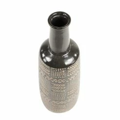 Wholesale 🔥 Grayson Lane 1-Piece 18-in x 6-in Black Art Deco Vase ❤️ -GRAYSON LANE Sales 2022 330862186 AlternateImage4 l