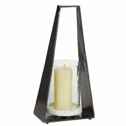 Best reviews of π Grayson Lane 1-Candle Black Stone Lantern Candle Holder π