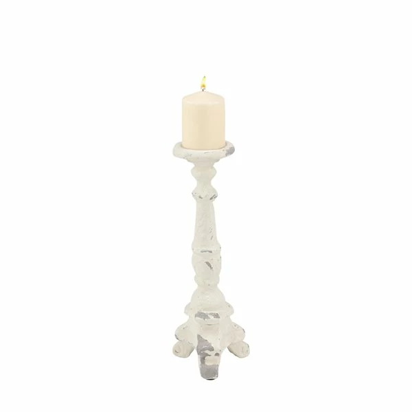 Cheapest ⭐ Grayson Lane 1-Candle White Glass Pillar Candle Holder 🥰 1 Cheapest ⭐ Grayson Lane 1-Candle White Glass Pillar Candle Holder 🥰
