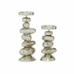 Promo ✨ Grayson Lane 1-Candle Metal Pillar Candle Holder - Set of 2 ❤️ -GRAYSON LANE Sales 2022 330862219 AlternateImage5 l