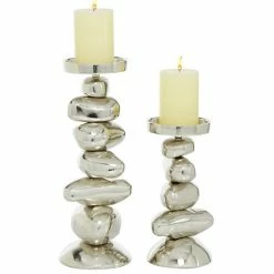 Promo ✨ Grayson Lane 1-Candle Metal Pillar Candle Holder - Set of 2 ❤️