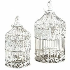Wholesale ⭐ Grayson Lane 2-Piece 14.55-in x 7.80-in White Classic Birdcage ⌛
