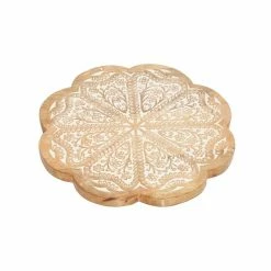 Cheap 🧨 Grayson Lane 1-Tier Wood Full Circle Lazy Susan Cake Stand - Brown ✔️