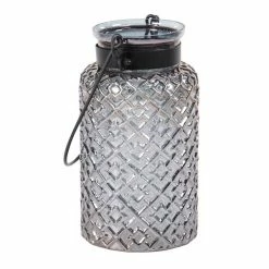 Best Pirce 🧨 Grayson Lane Black Glass Lantern Candle Holder 🥰