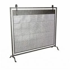 Best deal 🔔 Grayson Lane 9-in Black Iron 1-Panel Scroll Fireplace Screen 🧨