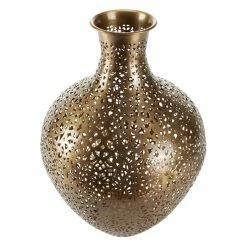 Discount 🔔 Grayson Lane 1-Piece 17.5-in x 12.5-in Gold Art Deco Vase 🔥 -GRAYSON LANE Sales 2022 330862251 AlternateImage4 l