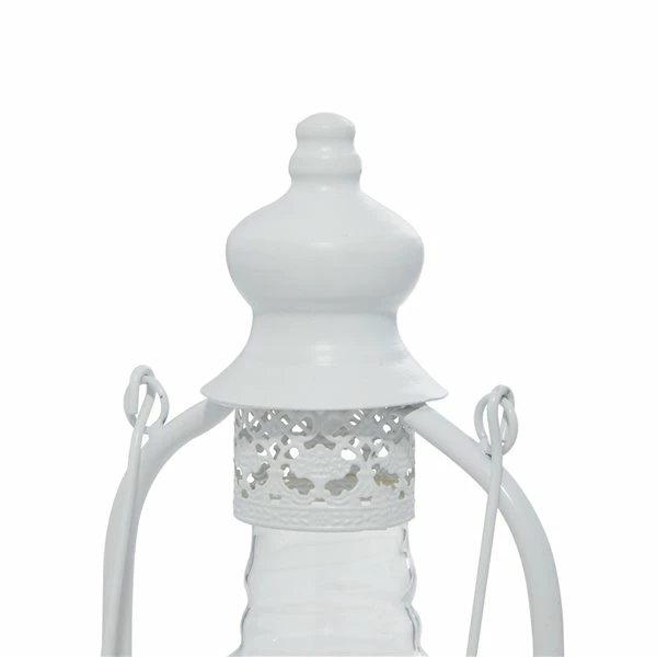 Budget 😉 Grayson Lane 1-Candle White Metal Lantern Candle Holder 🔔 4 Budget 😉 Grayson Lane 1-Candle White Metal Lantern Candle Holder 🔔 - Image 4