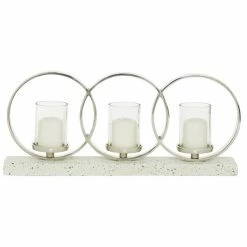 Deals 😉 Grayson Lane 3-Candle Stone Pillar Candle Holder - White 🥰