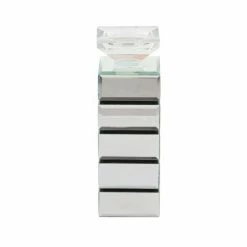 New 🥰 Grayson Lane 1-Candle Glass Pillar Candle Holder - Clear 🌟 -GRAYSON LANE Sales 2022 330862278 AlternateImage5 l