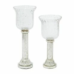 Cheapest 👍 Grayson Lane 1-Candle Clear Glass Lantern Candle Holder - Set of 2 🔔 -GRAYSON LANE Sales 2022 330862279 AlternateImage5 l