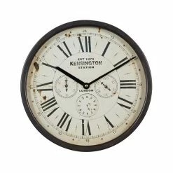 Hot Sale ✔️ Grayson Lane 14-in x 14-in Brown Analogue Round Wall Standard Clock 🎁