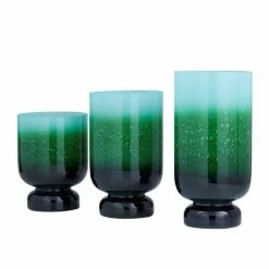 Best Sale 😀 Grayson Lane Green 1-Candle Glass Pillar Candle Holder - Set of 3 🛒 -GRAYSON LANE Sales 2022 330862319 AlternateImage5 l