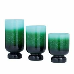 Best Sale 😀 Grayson Lane Green 1-Candle Glass Pillar Candle Holder - Set of 3 🛒 -GRAYSON LANE Sales 2022 330862319 AlternateImage6 l