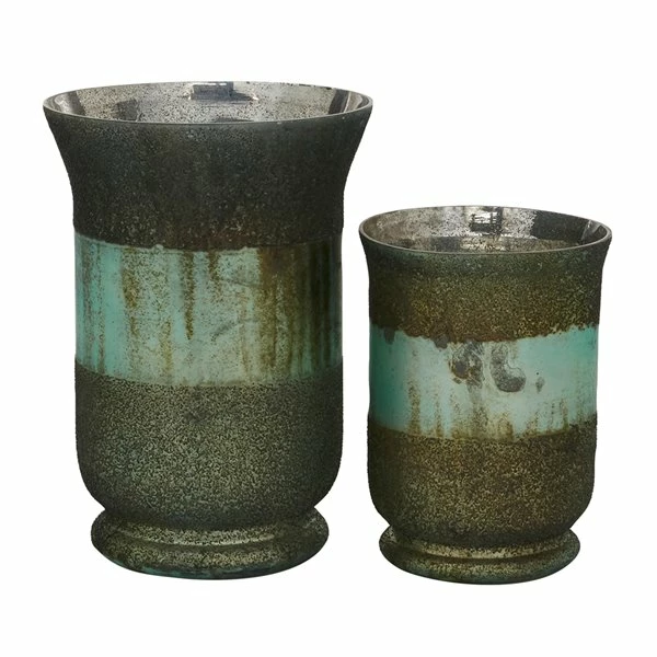 Budget โญ Grayson Lane 1-Candle Green Glass Pillar Candle Holder - Set of 2 ๐ 1 Budget โญ Grayson Lane 1-Candle Green Glass Pillar Candle Holder - Set of 2 ๐