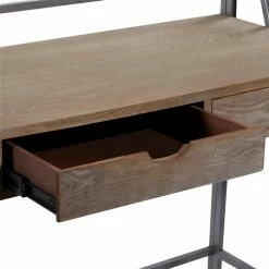 Cheapest 🧨 Grayson Lane 38-in Brown Modern/Contemporary Writing Desk ⌛ -GRAYSON LANE Sales 2022 330862349 AlternateImage4 l