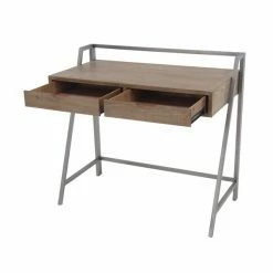 Cheapest 🧨 Grayson Lane 38-in Brown Modern/Contemporary Writing Desk ⌛ -GRAYSON LANE Sales 2022 330862349 AlternateImage5 l