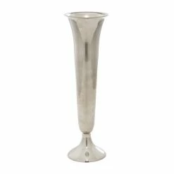Coupon 👍 Grayson Lane 1-Piece 14.05-in x 4.95-in Silver Classic Vase 🔥