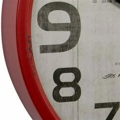 Promo 🔔 Grayson Lane 14-in x 14-in Red Analogue Round Wall Standard Clock ✔️ -GRAYSON LANE Sales 2022 330862355 AlternateImage3 l