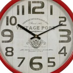 Promo 🔔 Grayson Lane 14-in x 14-in Red Analogue Round Wall Standard Clock ✔️ -GRAYSON LANE Sales 2022 330862355 AlternateImage4 l