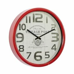 Promo 🔔 Grayson Lane 14-in x 14-in Red Analogue Round Wall Standard Clock ✔️ -GRAYSON LANE Sales 2022 330862355 AlternateImage5 l