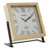 Cheap ❤️ Grayson Lane 9-in x 9-in Brown Analogue Square Tabletop Standard Clock 💯