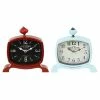 Cheap 🔥 Grayson Lane 7-in x 8-in Red Set of 2 Analogue Rectangle Tabletop Standard Clock 🔔