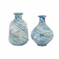 Brand new π― Grayson Lane 2-Piece 10.35-in x 6.55-in Blue Contemporary Vase π