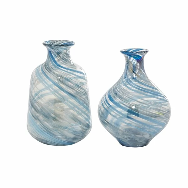 Brand new 💯 Grayson Lane 2-Piece 10.35-in x 6.55-in Blue Contemporary Vase 👍 1 Brand new 💯 Grayson Lane 2-Piece 10.35-in x 6.55-in Blue Contemporary Vase 👍