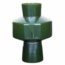 Deals 🤩 Grayson Lane 1-Piece 13.25-in x 9.35-in Green Modern Vase ⌛