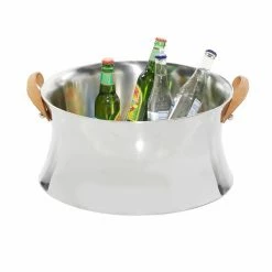 Deals ⭐ Grayson Lane 3-L Stainless Steel Ice Bucket/Wine Holder - Silver 💯