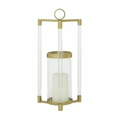 Cheapest 💯 Grayson Lane 1-Candle Gold Metal Pillar Candle Holder ✔️