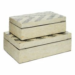 Deals 🔔 Grayson Lane 2-Piece 4.35-in x 8.9-in Off-White Modern Box 🎁 -GRAYSON LANE Sales 2022 330862399 AlternateImage6 l