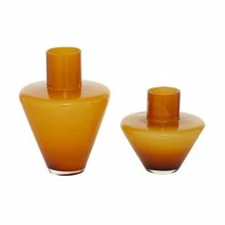 Discount 👏 Grayson Lane 2-Piece 11.55-in x 8.9-in Orange Modern Vase 👏 -GRAYSON LANE Sales 2022 330862404 AlternateImage4 l