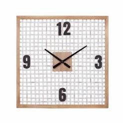 Flash Sale 🔔 Grayson Lane 23.5-in x 23.5-in White Analogue Square Wall Standard Clock 🎉