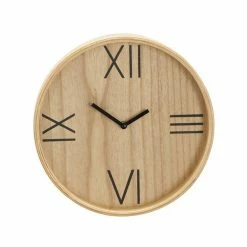 Coupon 😀 Grayson Lane 12-in x 12-in Brown Analogue Round Wall Standard Clock 👏