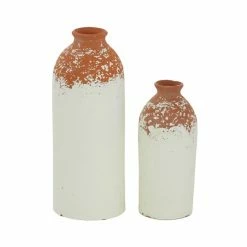 Best deal 👍 Grayson Lane 2-Piece 13.25-in x 5.6-in White Casual Vase 🎉 -GRAYSON LANE Sales 2022 330862421 AlternateImage4 l