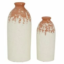 Best deal 👍 Grayson Lane 2-Piece 13.25-in x 5.6-in White Casual Vase 🎉