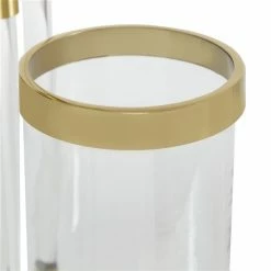 Outlet ⭐ Grayson Lane 1-Candle Metal Pillar Candle Holder - Gold 💯 -GRAYSON LANE Sales 2022 330862427 AlternateImage3 l