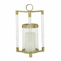 Outlet ⭐ Grayson Lane 1-Candle Metal Pillar Candle Holder - Gold 💯