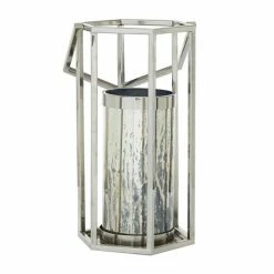 Flash Sale 🎁 Grayson Lane 1-Candle Silver Metal Pillar Candle Holder 😉