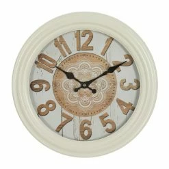 Brand new ⌛ Grayson Lane 14-in x 14-in White Analogue Round Wall Standard Clock 👏