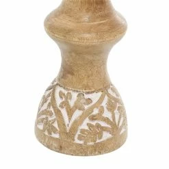 Hot Sale ✨ Grayson Lane 1-Candle Brown Wood Pillar Candle Holder - Set of 3 ⌛ -GRAYSON LANE Sales 2022 330862450 AlternateImage3 l