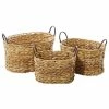 Best Pirce ✔️ Grayson Lane Brown Natural Storage Baskets - Set of 3 ⌛