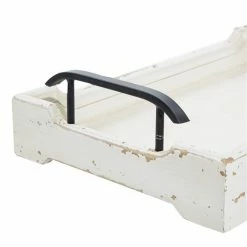 Cheapest 👏 Grayson Lane White Wood Trays - Set of 2 ⭐ -GRAYSON LANE Sales 2022 330862494 AlternateImage2 l