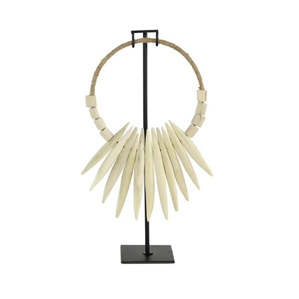 Budget 🔔 Grayson Lane White Teak Wood Necklace Sculpture ✔️ 5 Budget 🔔 Grayson Lane White Teak Wood Necklace Sculpture ✔️ - Image 5