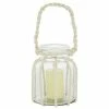 Best reviews of 😉 Grayson Lane White Rope Glass Lantern Candle Holder 👏