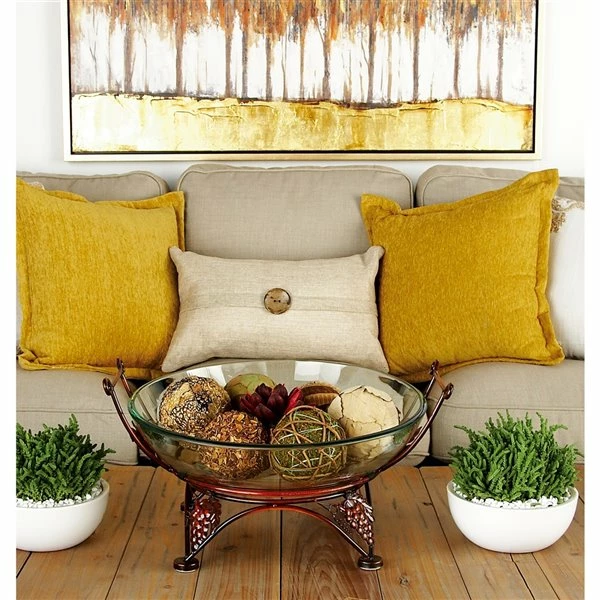 Best Pirce ❤️ Grayson Lane Black Metal and Glass Serving Bowl 🔥 2 Best Pirce ❤️ Grayson Lane Black Metal and Glass Serving Bowl 🔥 - Image 2