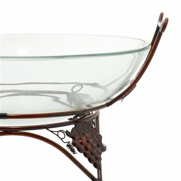 Best Pirce ❤️ Grayson Lane Black Metal and Glass Serving Bowl 🔥 3 Best Pirce ❤️ Grayson Lane Black Metal and Glass Serving Bowl 🔥 - Image 3